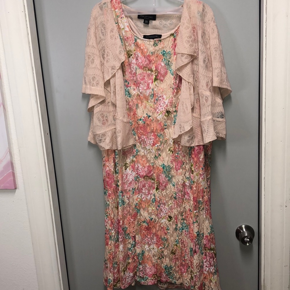 Perceptions woman dress with cardigan size 24w